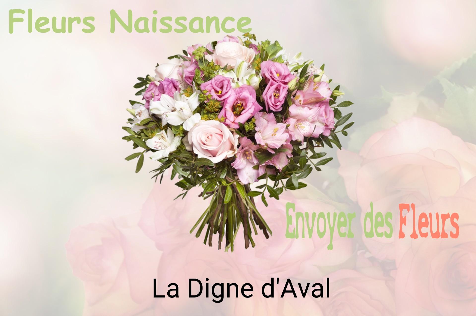 Bouquet de fleurs de naissance livré à La Digne-d'Aval